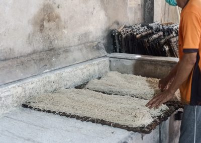 arranged the noodle cassava before drying