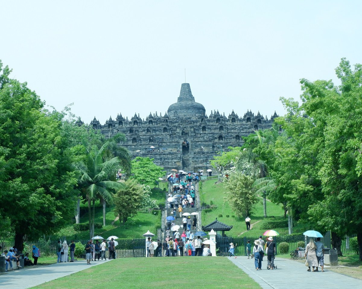 borobudur temple at front