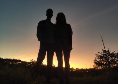 couple pict when sunrise at merapi