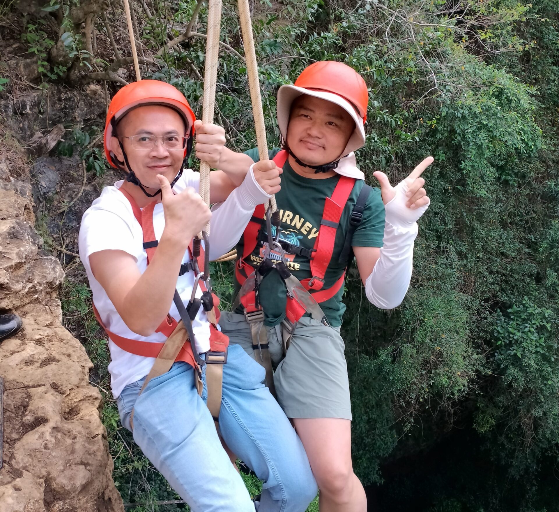 batu jomblang Herabsteigen in die Jomblang-Höhle